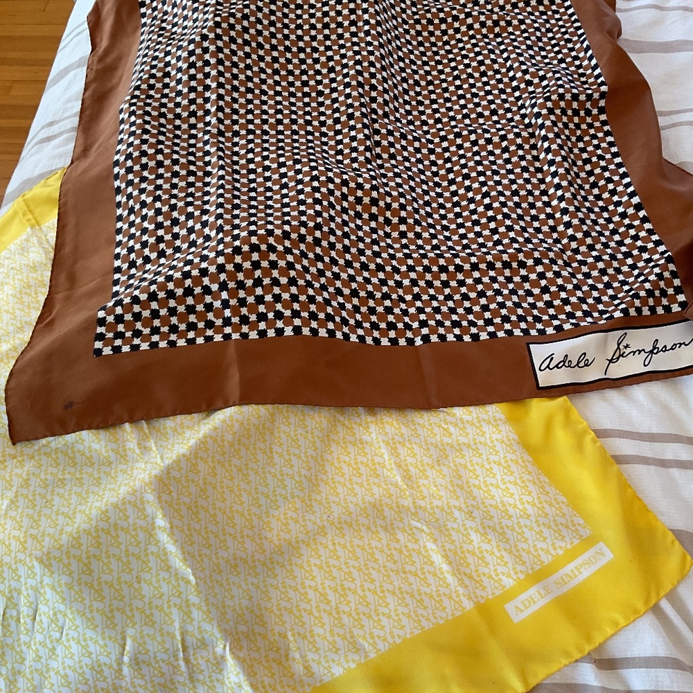 Vintage Adele Simpson scarves